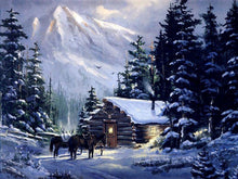 Load image into Gallery viewer, Cabin Horses Diamond Painting Kit - DIY
