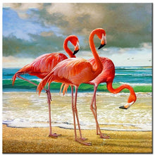 Load image into Gallery viewer, Flamingos Seaside Diamond Painting Kit - DIY
