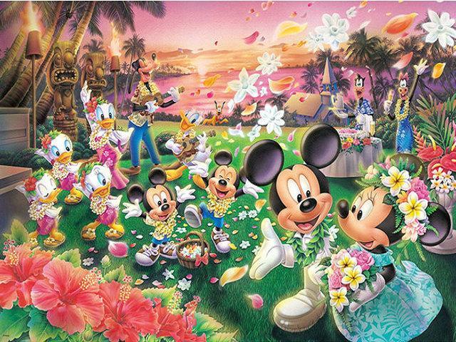 mice And Minnie Hawaii Diamond Painting Kit - DIY