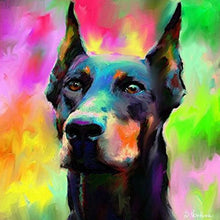 Load image into Gallery viewer, Raimbow Doberman Diamond Painting Kit - DIY
