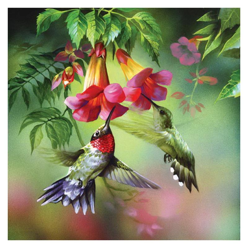 Hummingbird Full Flowers Diamond Painting Kit - DIY