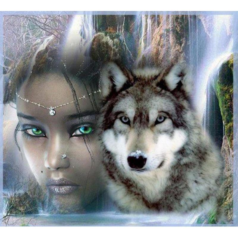 Beauty And Wolf Diamond Painting Kit - DIY