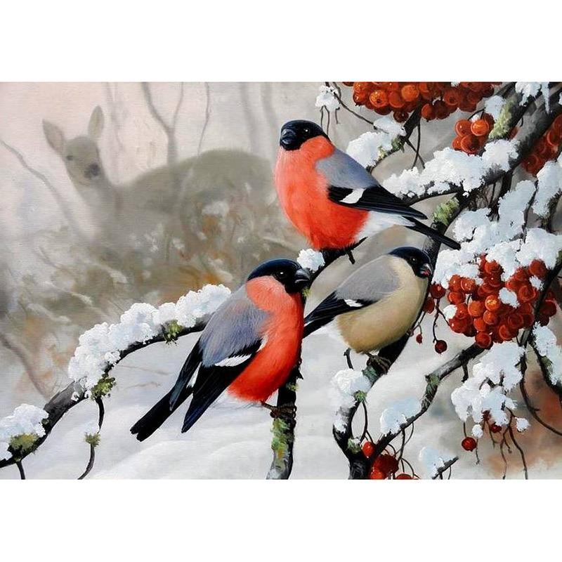 Winter Birds Diamond Painting Kit - DIY