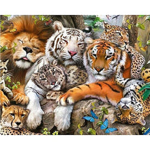 Load image into Gallery viewer, Lion Family Together Diamond Painting Kit - DIY
