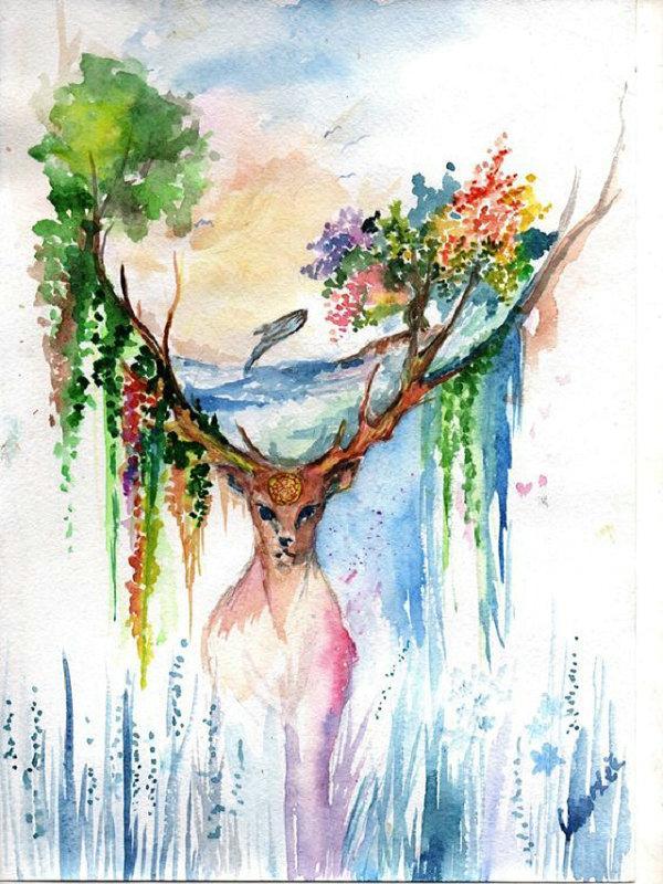 Watercolor Nature Diamond Painting Kit - DIY