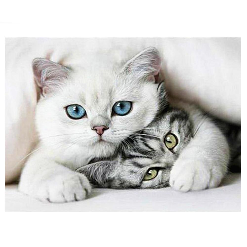 Embroidery Cat Diamond Painting Kit - DIY