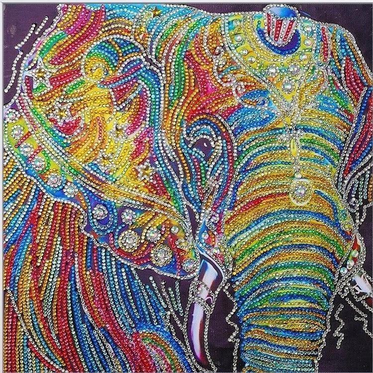 Special Shaped Animal Elephant Colors Diamond Painting Kit - DIY