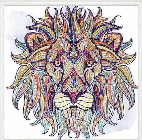 Special Shaped Animal Lion Diamond Painting Kit - DIY