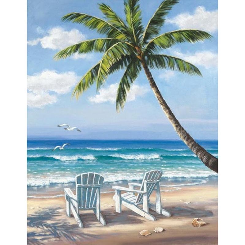 Beach & Coconut Diamond Painting Kit - DIY