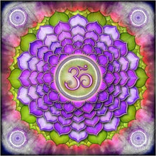 Load image into Gallery viewer, Mandala Purple And Green Diamond Painting Kit - DIY
