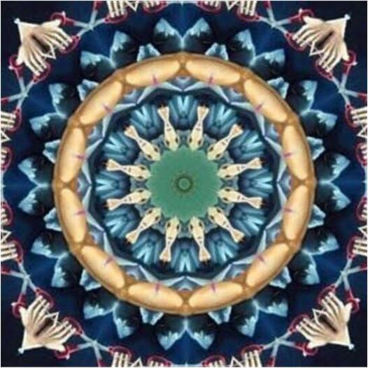 Mandala Blue And Green Diamond Painting Kit - DIY