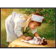 Load image into Gallery viewer, Nurse And Dog Diamond Painting Kit - DIY
