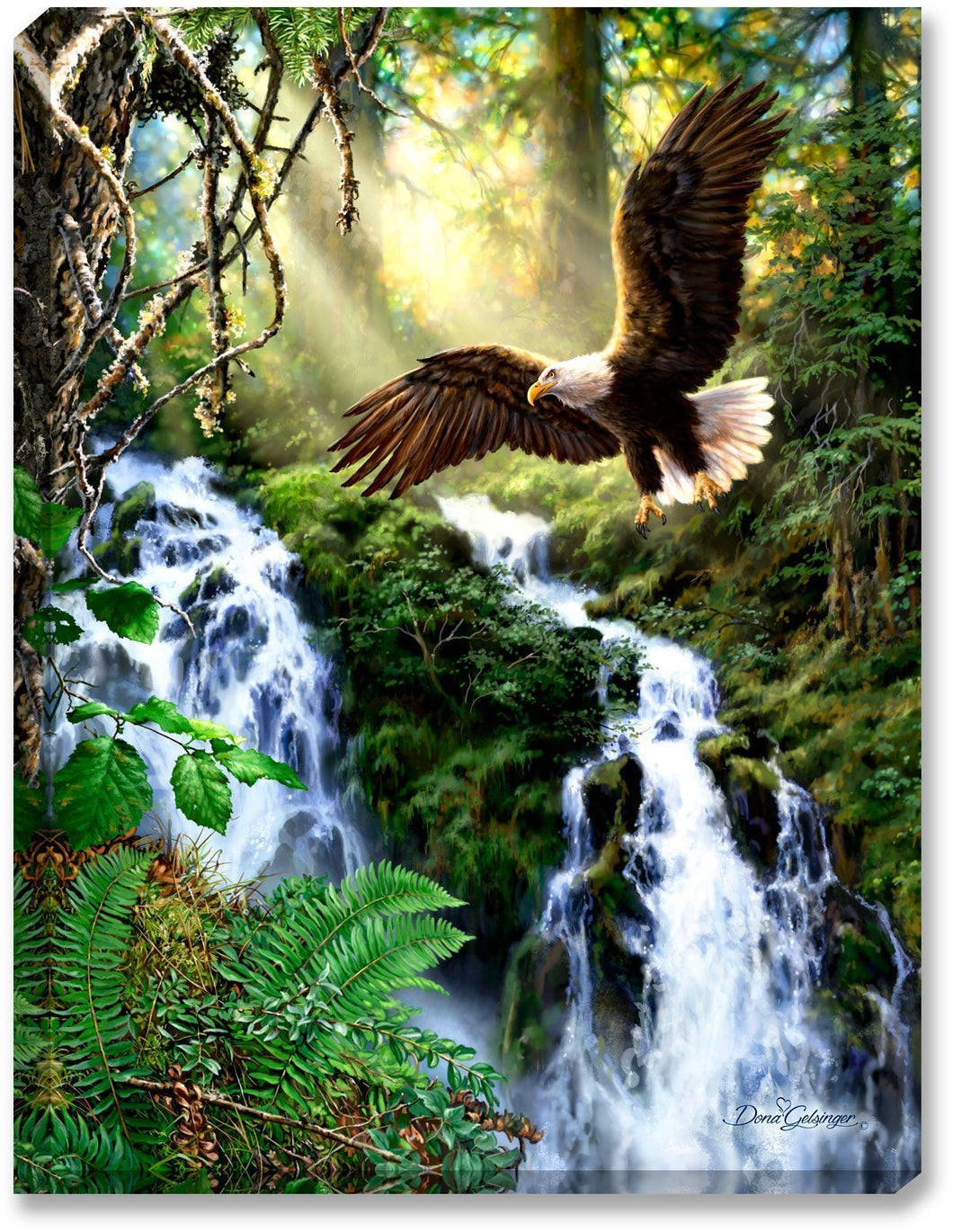 Landscape Eagle Waterfall Diamond Painting Kit - DIY