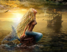 Load image into Gallery viewer, Mermaid Boat Diamond Painting Kit - DIY
